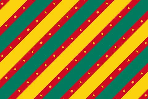 Simple geometric pattern in the colors of the national flag of Cameroon Stock Illustration