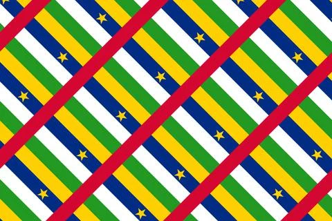 Simple geometric pattern in the colors of the national flag of Central Africa Stock Illustration