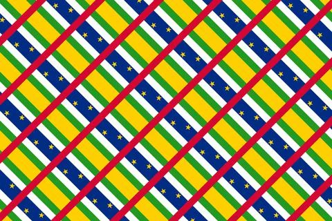 Simple geometric pattern in the colors of the national flag of Central Africa Stock Illustration