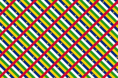 Simple geometric pattern in the colors of the national flag of Central Africa Stock Illustration