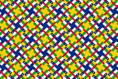 Simple geometric pattern in the colors of the national flag of Central Africa Stock Illustration