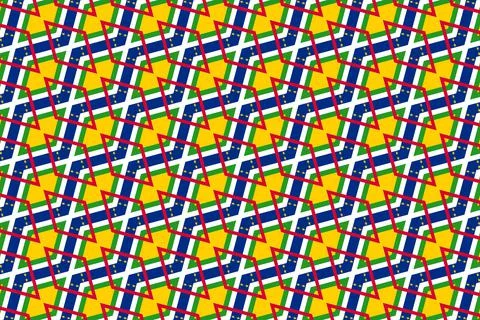 Simple geometric pattern in the colors of the national flag of Central Africa Stock Illustration