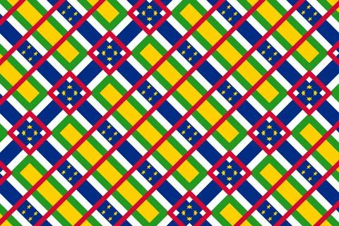 Simple geometric pattern in the colors of the national flag of Central Africa Stock Illustration