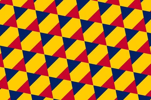 Simple geometric pattern in the colors of the national flag of Chad イラスト素材