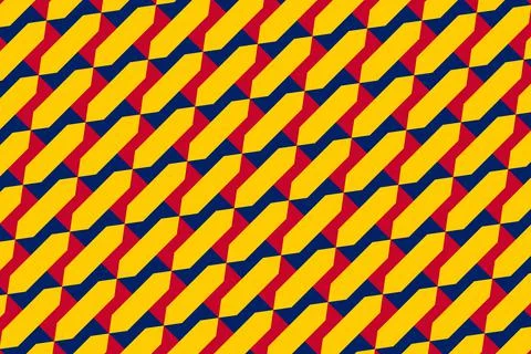 Simple geometric pattern in the colors of the national flag of Chad イラスト素材