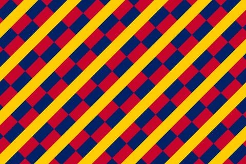 Simple geometric pattern in the colors of the national flag of Chad イラスト素材
