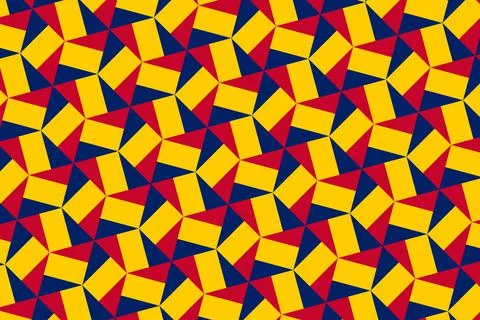 Simple geometric pattern in the colors of the national flag of Chad イラスト素材