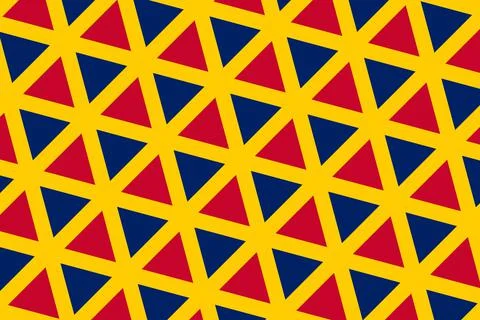Simple geometric pattern in the colors of the national flag of Chad イラスト素材