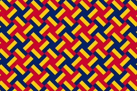 Simple geometric pattern in the colors of the national flag of Chad イラスト素材