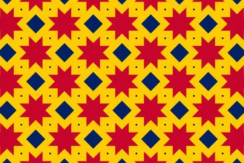 Simple geometric pattern in the colors of the national flag of Chad イラスト素材