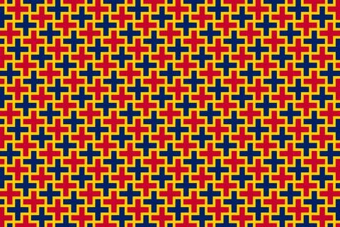 Simple geometric pattern in the colors of the national flag of Chad イラスト素材