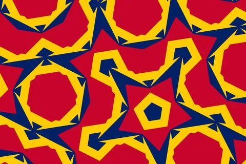 Simple geometric pattern in the colors of the national flag of Chad イラスト素材