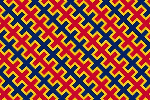 Simple geometric pattern in the colors of the national flag of Chad イラスト素材