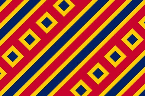 Simple geometric pattern in the colors of the national flag of Chad イラスト素材