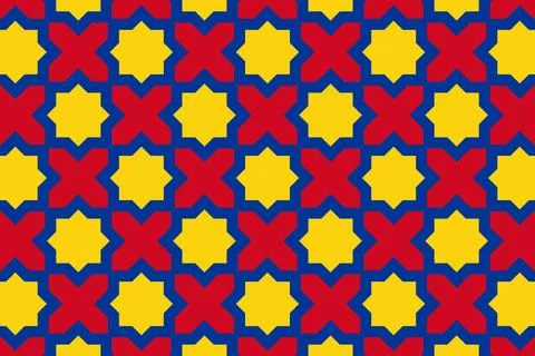 Simple geometric pattern in the colors of the national flag of Colombia Illustrazione stock
