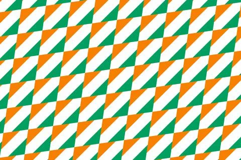 Simple geometric pattern in the colors of the national flag of Cte d'Ivoire Stock Illustration