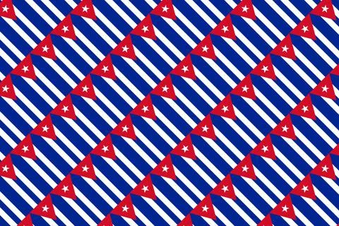 Simple geometric pattern in the colors of the national flag of Cuba Stock Illustration