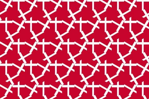 Simple geometric pattern in the colors of the national flag of Denmark Stock Illustration