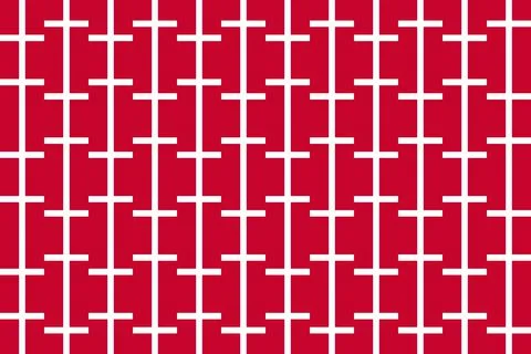 Simple geometric pattern in the colors of the national flag of Denmark Illustrazione stock
