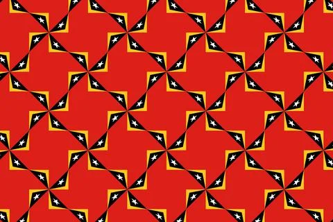 Simple geometric pattern in the colors of the national flag of East Timor Stock Illustration