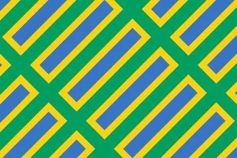Simple geometric pattern in the colors of the national flag of Gabon Illustrazione stock