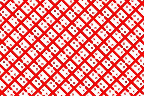Simple geometric pattern in the colors of the national flag of Georgia Stock Illustration