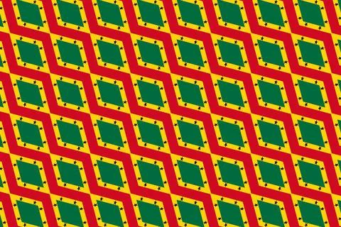Simple geometric pattern in the colors of the national flag of Ghana Illustrazione stock