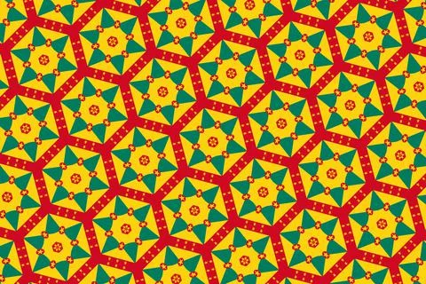 Simple geometric pattern in the colors of the national flag of Grenada 스톡 일러스트
