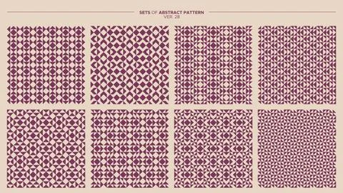 Simple geometric pattern design bundle. Repeated abstract pattern graphic. Stock Illustration