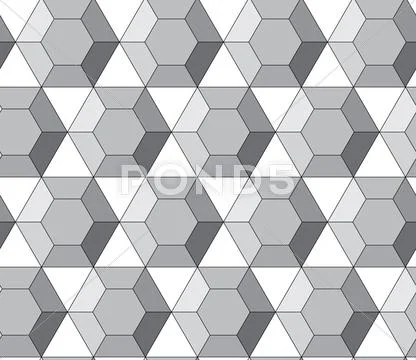 Simple geometric pattern - hexagonal diamonds Stock Illustration