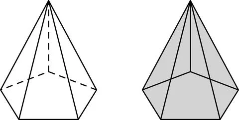 Simple Geometric Polygon Shape Icon Set with sharp and rounded corner 스톡 일러스트