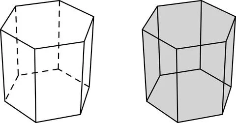 Simple Geometric Polygon Shape Icon Set with sharp and rounded corner Stock Illustration