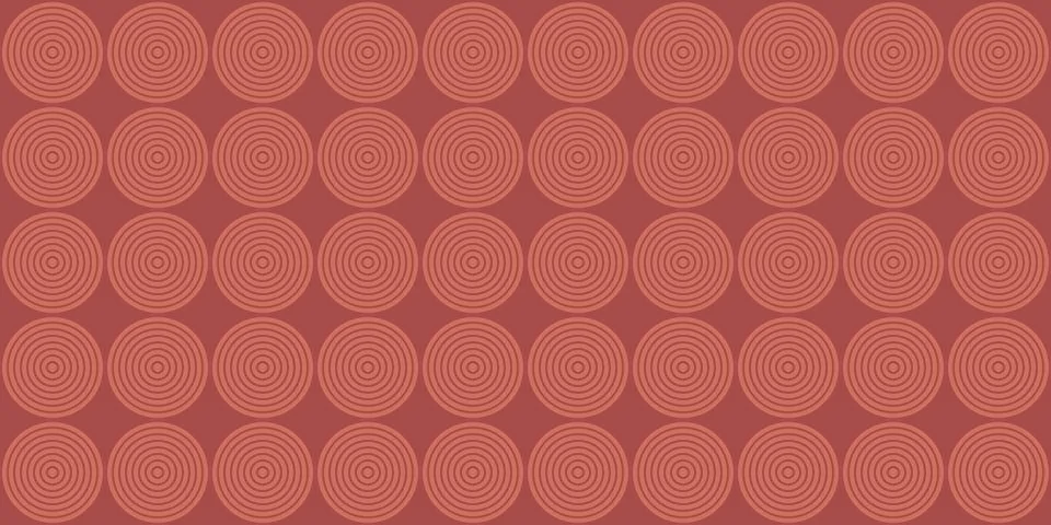 Simple geometric seamless pattern with line circles or dots, in red colors Illustrazione stock