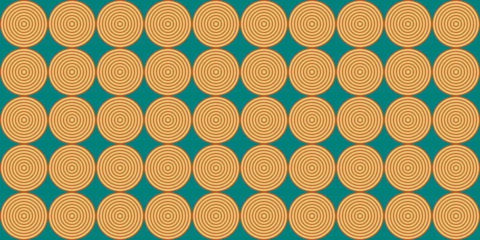 Simple geometric seamless pattern with line circles or dots, green, red and 스톡 일러스트