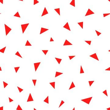 Simple geometric seamless pattern with small red triangle forms 스톡 일러스트