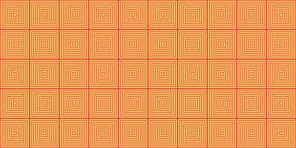 Simple geometric seamless pattern with squares, red and orange colors, vector Illustrazione stock