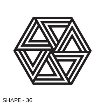 Simple Geometric Shape Stock Illustration