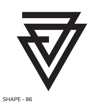 Simple Geometric Shape Stock Illustration