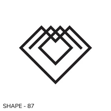 Simple Geometric Shape Stock Illustration
