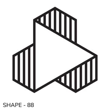 Simple Geometric Shape Stock Illustration