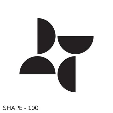Simple Geometric Shape Stock Illustration