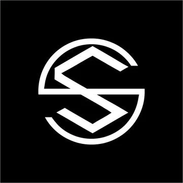 Simple geometric SS initials company logo Stock Illustration