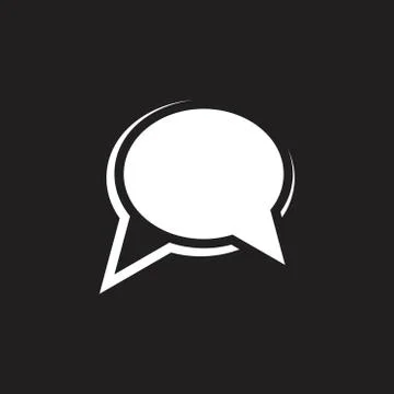 Simple geometric talk symbol logo vector Stock Illustration