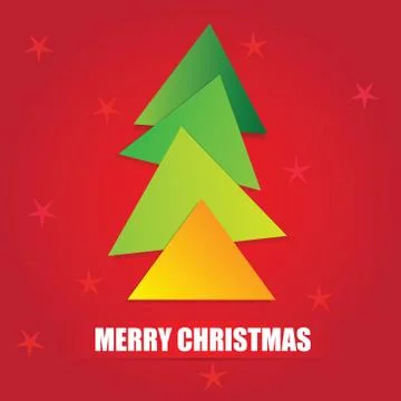 The simple geometric triangle form Christmas tree Stockillustratie