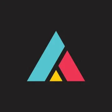 Simple geometric triangle logo vector Stock Illustration
