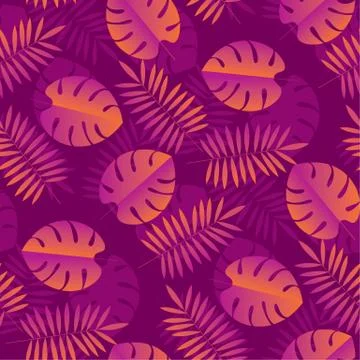 Simple geometric tropical seamless pattern. Illustrazione stock