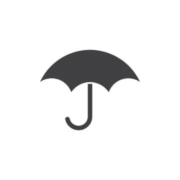 Simple geometric umbrella symbol vector Stock Illustration