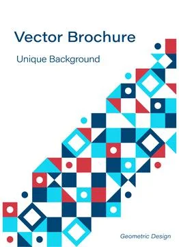 Simple geometric vector brochure Stock Illustration