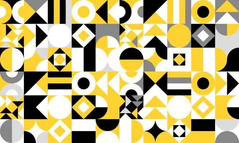 Simple geometric vector pattern. Bright color palette. 库存插图