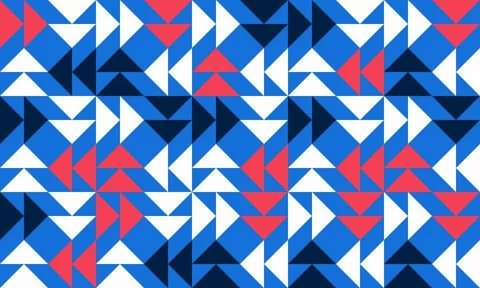 Simple geometric vector pattern. Bright color palette. Illustrazione stock